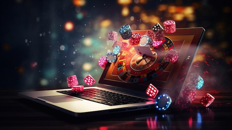 Meja Baccarat dealer langsung di studio bostogel dengan kartu dan area taruhan yang jelas